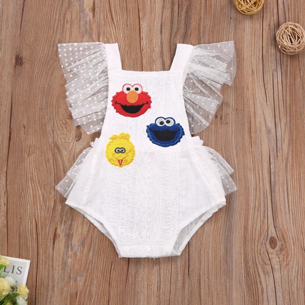 Cookie Monster Dress Elmo Birthday Outfit Sesame Street Dress Clothes